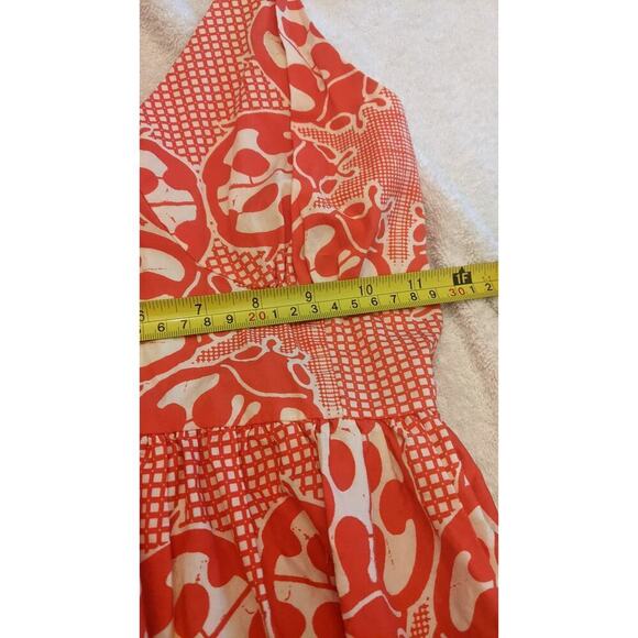 ModCloth Haute Happenstance Lady Bug Red Ivory Halter Dress, Small - Picture 9 of 10